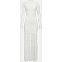 Khaite Cedar Fringed Maxi Dress in White