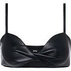 Khy Faux Leather Twist Bralette