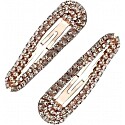 Kitsch Mini Rhinestone Snap Clips in Rose Gold