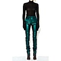 Laquan Smith Latex Motor Pant