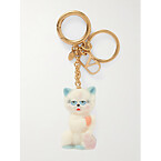 Valentino Le Chat de la Maison Gold-Tone and Resin Bag Charm