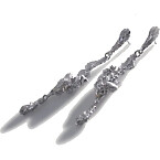 Lisa Eisner Silver Foil 3-Drop Earring