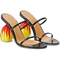 Loewe Tulip-Heel Leather Sandals