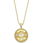 Logan Hollowell Call on Your Angels Diamond Angel Eye Coin Necklace