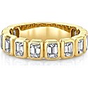 Logan Hollowell Emerald Cut Diamond Band