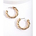 Lovisa Real Gold Plated Twist Open Hoop Earring