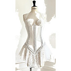 Ludovic De Saint Sernin Custom White Corseted Lace Dress