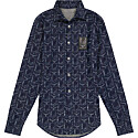 Ludovic De Saint Sernin Indigo Monogram Slim Shirt