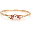 Lumo Morganite with Side Diamonds Ring