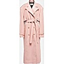 Magda Butrym Pink Leather Trench Coat