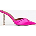 Malone Souliers Josephine Fuschsia Satin Stiletto Mules