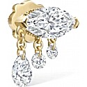 Maria Tash Triple Teardrop Marquise Diamond Threaded Stud Earring