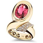 Mason and Books Jewelry Chiffon Oval Solitare