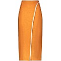 Matthew Bruch Orange Wrap Midi Skirt
