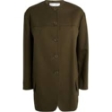 Max Mara Cotton Shirt Jacket in Khaki