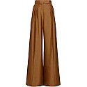 Max Mara Lisetta Wool & Silk Chambray Wide Pants