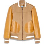 Weekend Max Mara Wool Velvet and Leather Bomber Jacket
