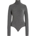 Michael Kors Grey Cashmere Turtleneck Bodysuit