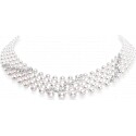 Mikimoto Akoya Cultured Pearl and Diamond Lace Necklace