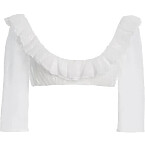 Mirror Palais Ruffled Crop Top