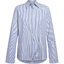 Misha Nonoo Striped Husband Shirt in Blue Stripe