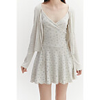 Moilly Ribbon Punching Cardigan