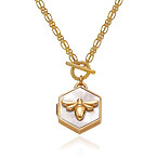 Theo Grace x Nicky Hilton Bee Loved Locket with Mother of Pearl