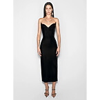 Mugler Black Signature Strapless Velvet Gown