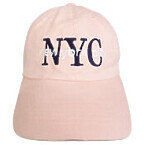 New York City NYC Travel Tourist Pink Adjustable Strapback Baseball Hat