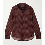 Nili Lotan Gaia Polka-Dot Silk Crepe De Chine Shirt