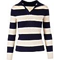 Nili Lotan Lucille Striped Polo Shirt