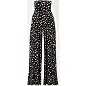 Norma Kamali Elephant Polka-Dot Stretch-Jersey Wide-Leg Pants