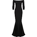 Norma Kamali off Shoulder Fishtail Gown