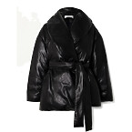 Nour Hammour Cora Belted Leather Coat