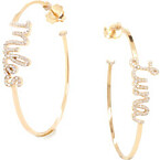 Noush Large Diamond Name Hoops