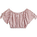 Onia Colette Macro Stripe Top in Cabernet