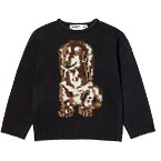 Open Yy Shaggy Jacquard Dog Sweater