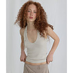 Ordes Shell Button Halter Sleeveless