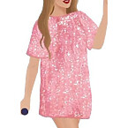 Oscar de la Renta Custom Pink Crystal T-Shirt (Sketch by Kfilsonart)