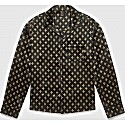 Ovo Monogram Silk Pajama Shirt