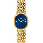 Patek Philippe Golden Ellipse 18K Gold Blue Dial Watch