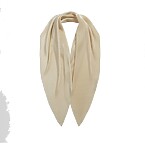 Phoebe Philo Woven Pleated Scarf in Cream Silk