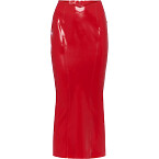 Khy x Poster Girl Latex Maxi Skirt in Rouge
