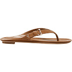 Prada Buckle Flip Flops in Black