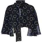Prada Print Silk Cape