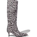 Proenza Schouler Trap Zebra-Jacquard Knee Boots