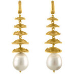 Pronouis Granulated Pagoda Drop Earrings
