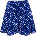 Quiz Royal Blue Polka Dot Frill Shorts