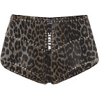 R & M Leathers Custom Leopard Print Hells Belle Shorts