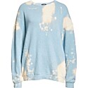 R13 Bleached Oversize Sweatshirt in Light Blue